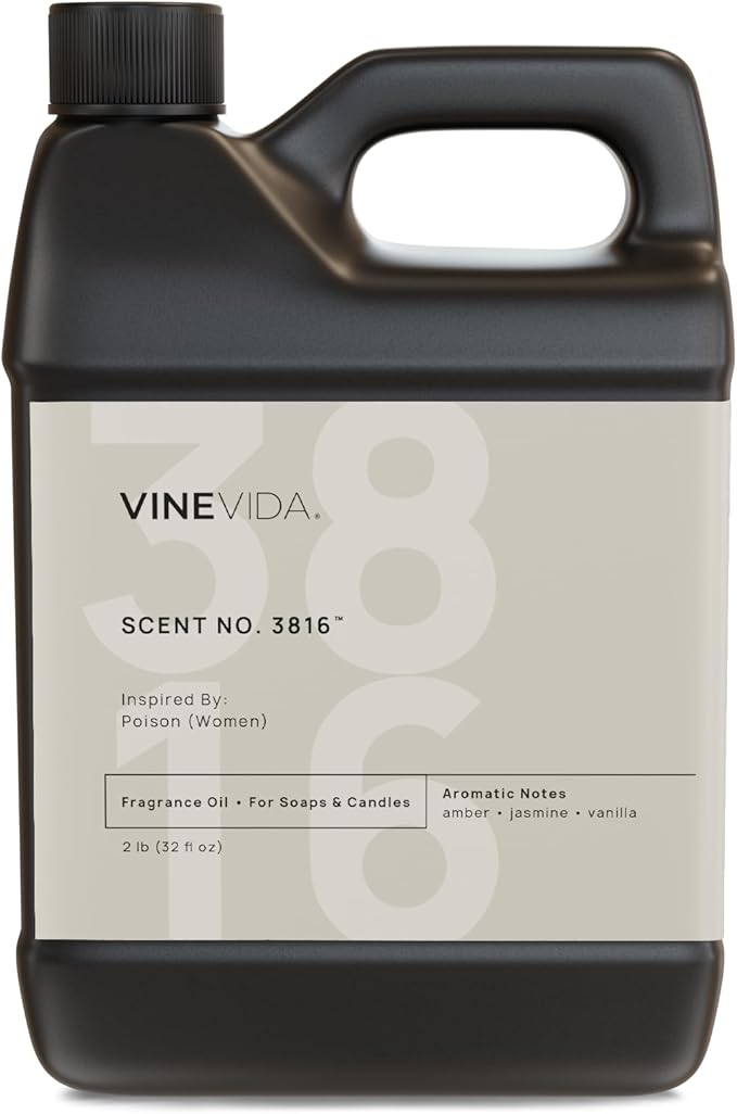 VINEVIDA [32 Oz] Scent No. 3816 Inspired by Poison (Women); Fragrance Oil for Candle Making and Soap Making - Premium Candle Scents for Soy Candles