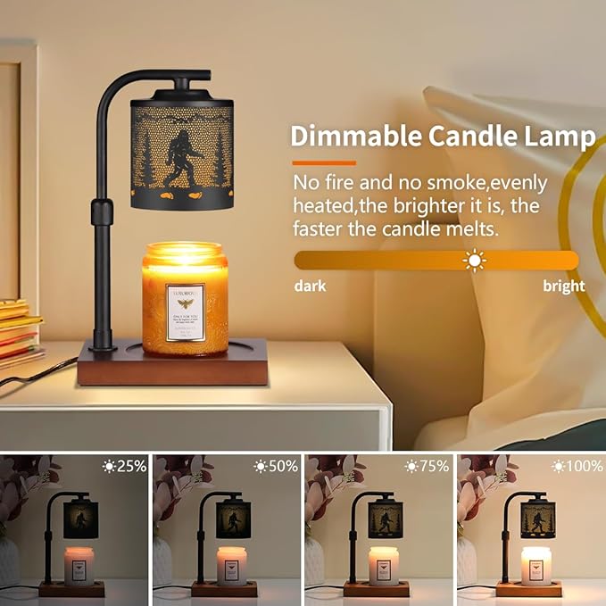 Candle Warmer Lamp with Adjustable Height Dimmable for New Home Decor Electric Candle Warmer for Jar Candles Birthday Gifts for Women Mom(Bigfoot)
