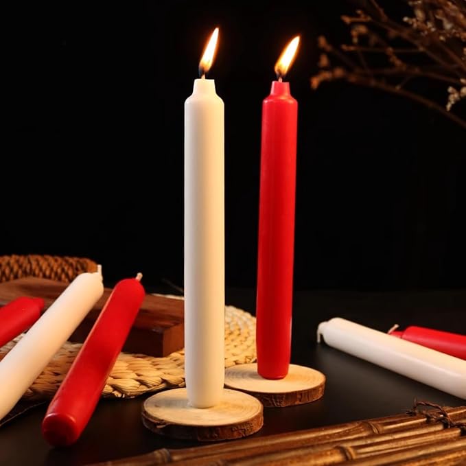 6 Holes Long Cylinder Silicone Candle Molds, Pillar Candle Making Mold Long Cylinder Scented Candle Mold for Wax Candle Handmade Craft Making