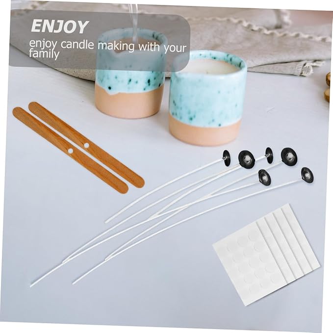 Operitacx 2sets Candle Making Kit Candle Wicks Stickers Holders for Home Birthdays and Parties Easy Use for Creative