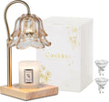 Candeldo Candle Warmer Lamp with Timer: Flower Gold Candle Lamps Height Adjustable Wax Melt House Warming Gifts New Home Decor Mothers Day Birthday Gift for Women Mom