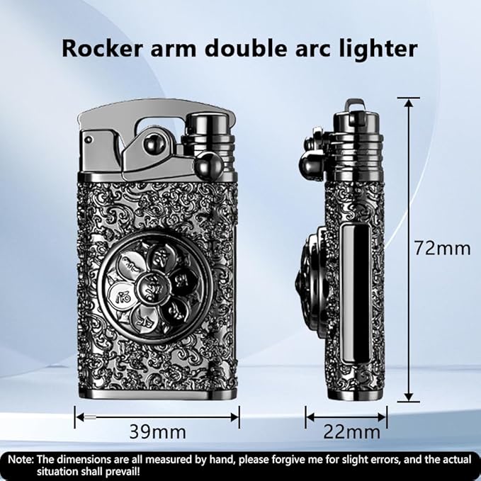 Plasma Lighter USB Rechargeable Electric Lighters Windproof Flameless Dual Arc Lighter Electronic Cool Lighters for Candle, Incense Stick, Outdoor Camping（Black）