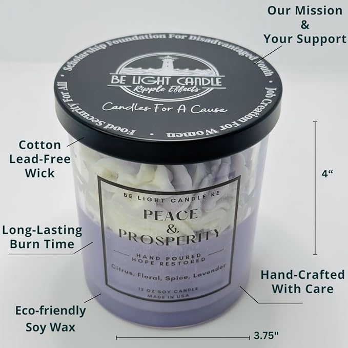 | Purpose-Driven Soy Candle | Lavender Scent | Cute Purple Candle | Gift Idea for Friend's Birthday, Sister, Christmas