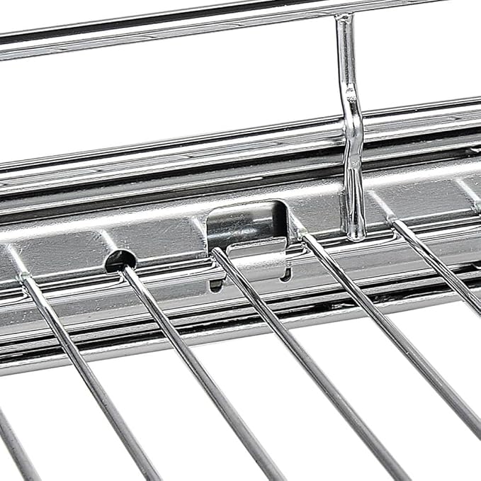OCG Pull Out Cabinet Organizer (17.75" W x 17" D), Pull Out Drawers, Cabinet Pull Out Shelves for Base Cabinet Organization in Kitchen Bathroom Pantry, Bottom Mount, Chrome Finish