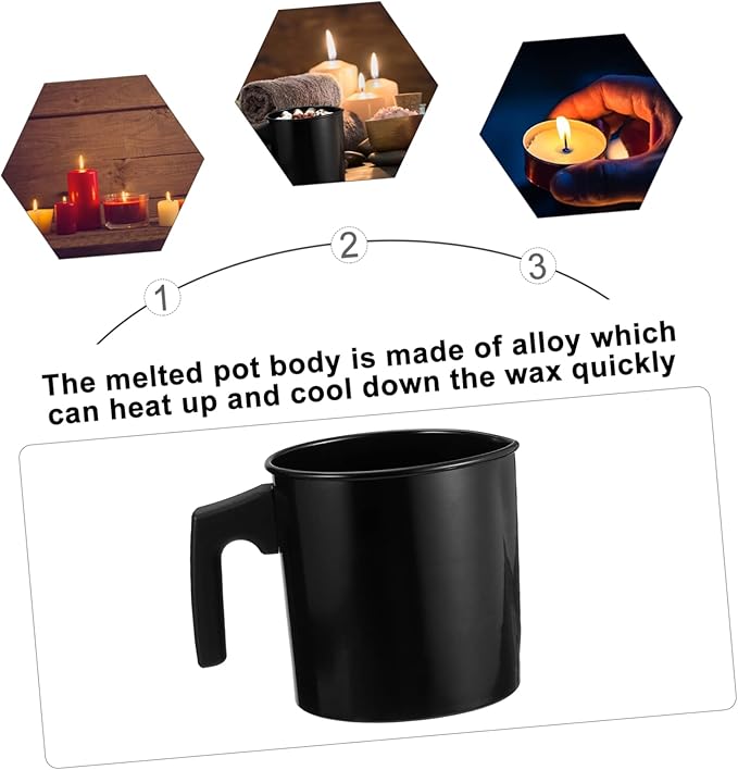 Angoily Black Melt Pour Pot for Wax Candle Making Kit Melter Rustproof for DIY Scented Candles