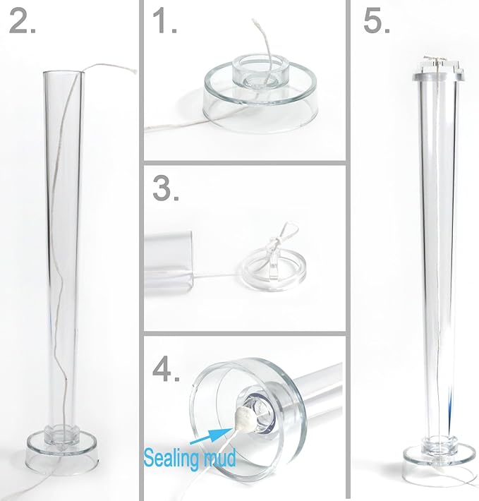 2pcs Taper Candle Mold, 10.2 Inch Clear Plastic Tapered Candlesticks Candle Molds, for Wedding, Parties, Dinner, Home Decor