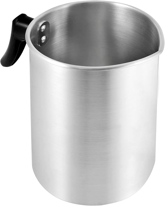 FUNSUEI 2 Packs Candle Making Pouring Pot, 4 Pounds Wax Melting Pot with Dripless Pouring Spout & Heat-Resisting Handle, Aluminum Candle Making Pitcher for DIY Candle Making Kits,