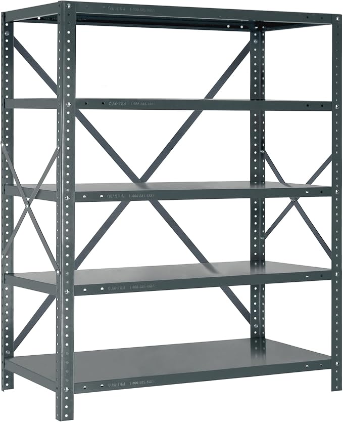Quantum Storage Systems 39-1836-5 IRONMAN Solid Heavy Duty 5 Shelves 39" H x 36" W x 18" D