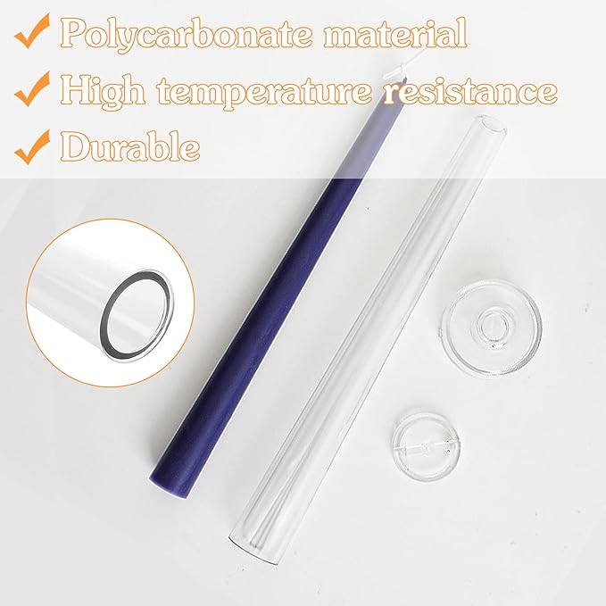 1-Pack Classic Tall Taper Candle Mold,Clear Plastic Pillar Candlestick Mold for Church Christmas Candlelight Dinner Valentine's Day (10.24inch)