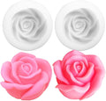 2PCS Flower Candle Molds, 3D Big Bloom Rose Molds, Flower Handmade Soap Moulds for Fondant Handmade Soap Lotion Bar Wax Casting Crayon Cake Ice Cream Clay Cake Decorating