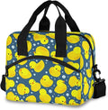CBBYY Rubber Ducks Lunch Bags for Women Men, Reusable Insulated Lunch Box, Adjustable Shoulder Straps Tote Lunch Bag for Work Picnic School