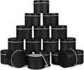 DINGPAI Candle Tin 18 Pcs, 4oz Candle Containers for DIY Candle Making, Black Color, Arts & Crafts, Storage and Holiday Gifts