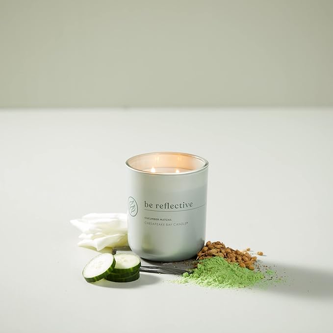 Chesapeake Bay Candle Intentions Collection Candle Be Reflective: Take time to look inward (Cucumber Matcha) 13 oz Home Décor