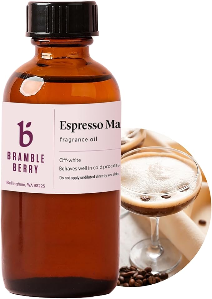 Bramble Berry Espresso Martini Roast Coffee & Liquor Scent for Soap Making, Candles, Lotion, Bath Bombs & Perfume | Skin Safe, Vegan, Paraben & Phthalate Free, DIY Craft Essential