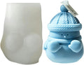 Snowman Silicone Mold, Snowman Warm at a Fire Candle Mold for Soap Soy Wax DIY Handcraft, Yeti Resin Mold Gift Wedding Party Home Dinner Festive Days Car Decoration (Hooded Snowman)