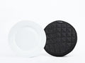 Covermates Keepsakes Quilted Dish Dividers – Set of Padded Plate Protectors for China & Dinnerware Storage, Scratch Protection, Machine Washable, Black