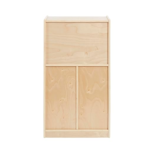 ECR4Kids 10 Cubby Tray Cabinet with Scoop Front Storage Bins, 5x2, Classroom Furniture, Powder Blue