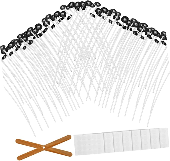 HOMSFOU 1set Candle Making Kit Wick Holders and Stickers Complete Candle Wicks for Birthday Parties Family Crafts and Home Use for Beginners and Enthusiasts
