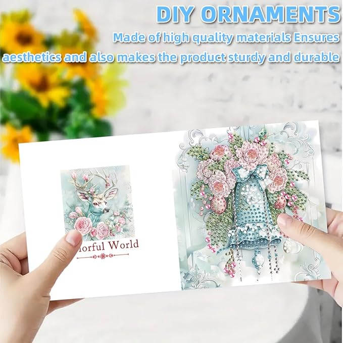 6PCS DIY Art Greeting Cards Winter Christmas Congratulations Cards Gifts for Home Wall Decor and Office Display Perfect DIY Craft Gift for Adults and Kids