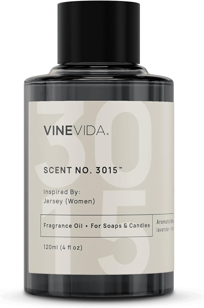 VINEVIDA Scent NO. 3015 Fragrance Oil - 120mL (4oz) - Inspired by: Jersey (Women); Candle Fragrance Oil for Soy Candles - Soap Making Scents