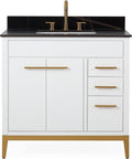 Tennant Brand 36 inch Modern Style Beatrice Bathroom Sink Vanity (White, 36 inch)
