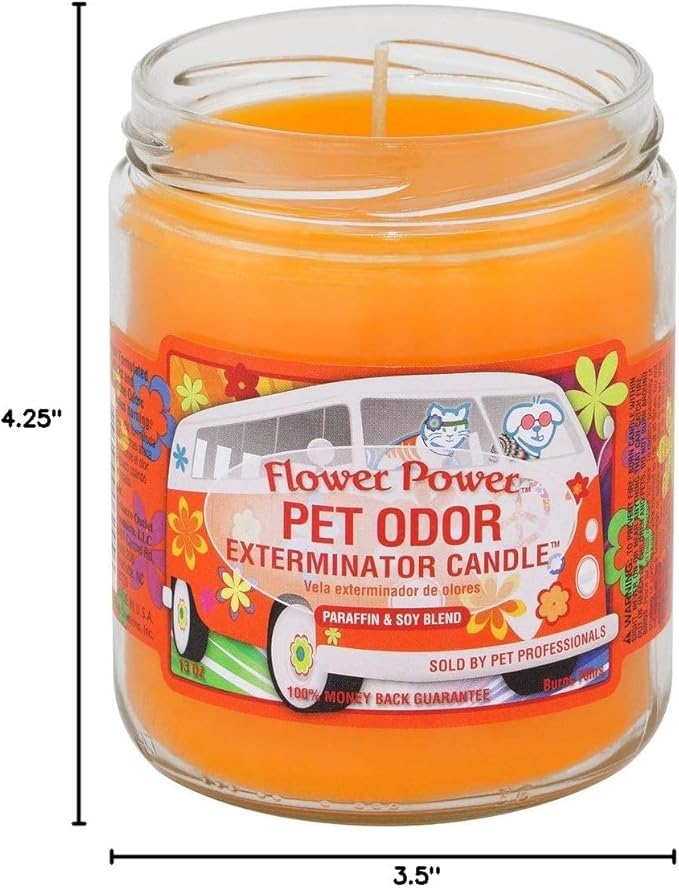 Flower Power„ Pet Oder Exterminator Candle 13 oz