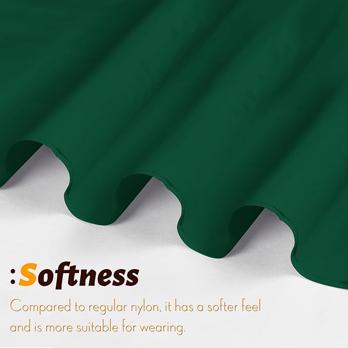 Vonty Waterproof Fabric Ripstop Nylon Fabric by The Yard - 60 Inch Wide(1 Yard), Water Proof Green Fabric Lightweight Kite Fabric for Tent Bag Tarp DIY Craft Travel Outdoor