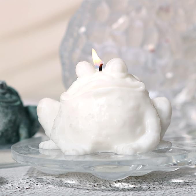 ZAKVOOR 3D Toad Candle Silicone Molds Frog Resin Casting Mould for DIY Candle Making Polymer Clay Craft Plaster Home Decoration