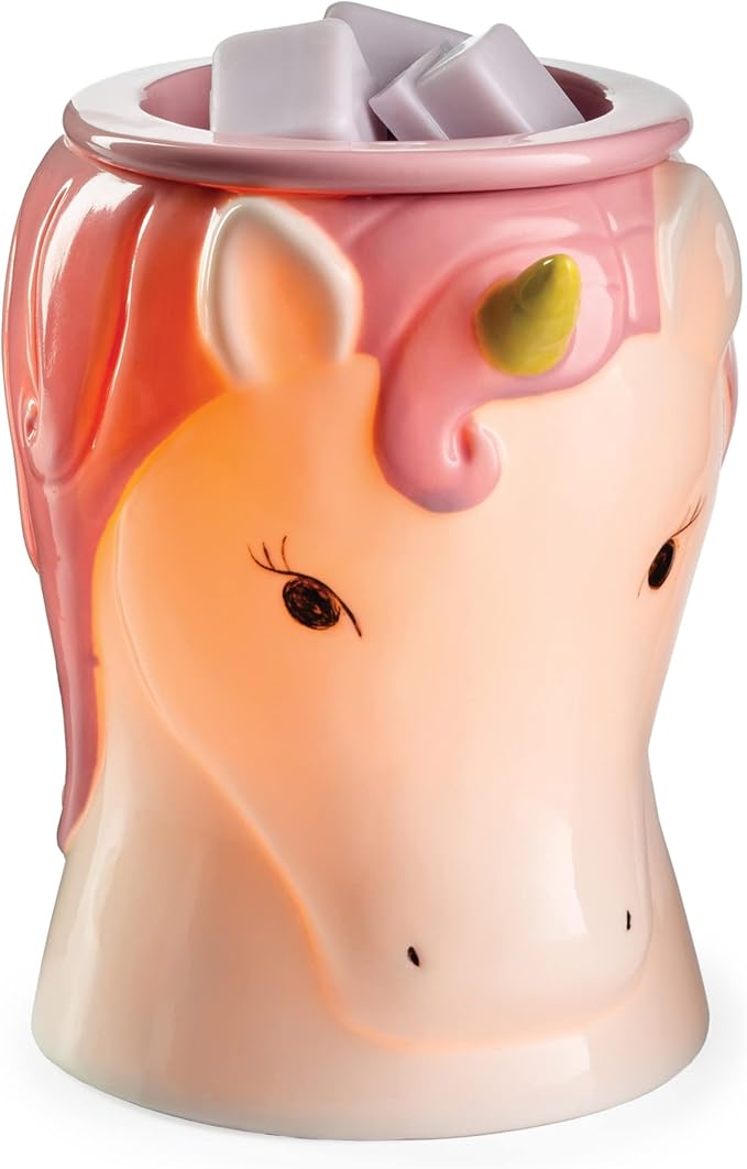 Candle Warmers ETC. Illumination Fragrance Warmer- Light-Up Warmer for Warming Scented Candle Wax Melts and Tarts or to Freshen Room, Unicorn