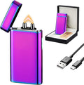 SKRFIRE Plasma Lighter Arc Lighters USB Rechargeable Lighter Windproof Electric Lighters with Multi-Mode Flashlight, Digital Battery Display, Perfect for Camping, BBQ & Outdoor Survival（Color）
