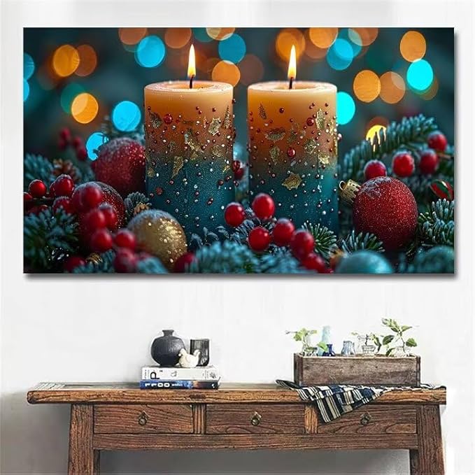 Paint by Numbers Kit for Adults Candle Painting by Numbers Fruit DIY Kits for Adults Canvas Oil Painting Crafts, Hobbies for Women Beginner for Home Wall Decor Art Gifts Without Frame 24x48Inch 3-2151