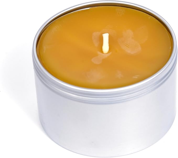BeeTheLight Beeswax Jar Candle - 100% Pure USA Bees Wax in Tin Container