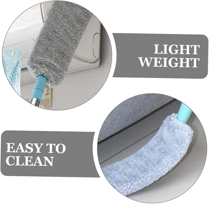 1set Spiderweb Cleaning Duster Bendable Multi-Functional Dusting Tool for Home Ceiling Fans and Hard Reach Corners Includes Handle and Washable Cloth
