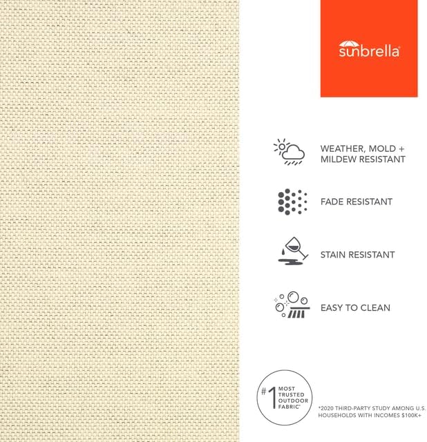 Sunbrella Outdoor Fabric by The Yard | Sailcloth Sailor (Textured) | Official Sunbrella Seller | Indoor or Outdoor Upholstery Fabric for Chairs, Cushions, Drapery, Pillows, Furniture