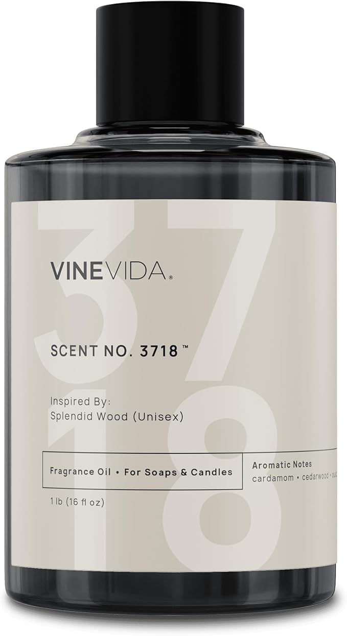 VINEVIDA [16 Oz] Inspired by: Splendid Wood (Unisex); Fragrance Oil for Candle Making and Soap Making - Premium Candle Scents for Soy Candles