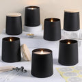 DARJEN 12 Pack Matte Black Candle Jars for Making Candles- 9 OZ Empty Glass Candle Making Jars with Making Kits, Candle Making Supplies Candle Containers for Home DIY & GIFS