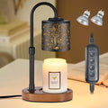 Dimmable Candle Warmer Lamp with Timer Adjustable Height for Scented Jar Candles Electric Candle Wax Melt Warmer for Home Decor Christmas Birthday Gifts for Women Mom(Mushrooms+Bees)