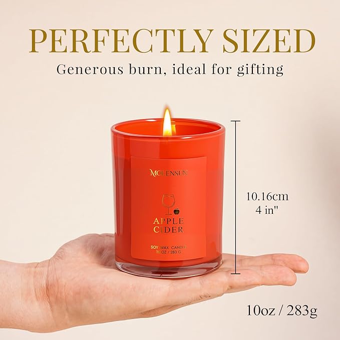 Valentine's Day Candles Gift Set, 3 Pack 30oz Scented Candles for Home, Soy Candle Scents of Apple Cider/Gingerbread/Fir, Luxury Gift Box, Holiday Birthday Gifts for Women & Men