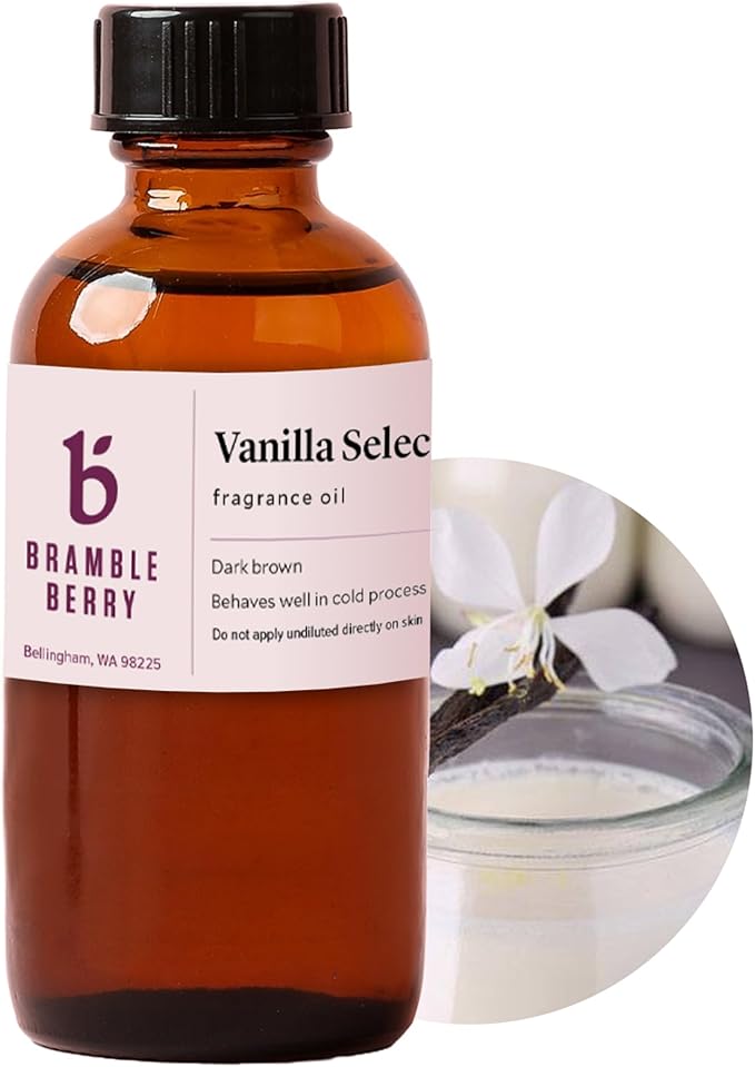 Bramble Berry Vanilla Select Pure Classic Bean Scent for Soap Making, Candles, Lotion, Bath Bombs & Perfume | Skin Safe, Vegan, Paraben & Phthalate Free, DIY Craft Essential