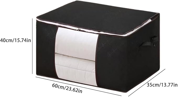 Generic Heavy Duty Moving Bags, Moving Boxes with Reinforced Handles ＆ Premium Double Zippers, 2024 New Storage Tote for Space Saving, Packing ＆ Moving Storage, Black