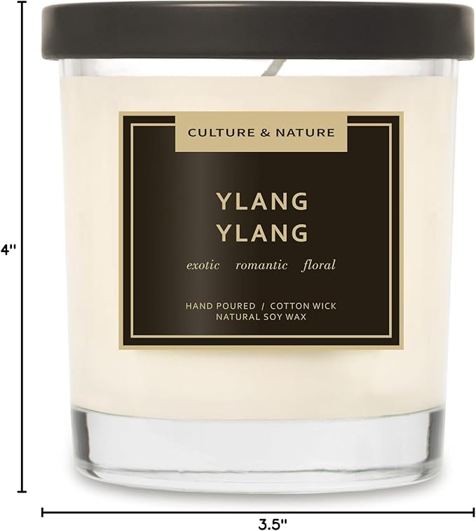 CULTURE & NATURE Natural Soy Wax Candle 7oz (Ylang Ylang)