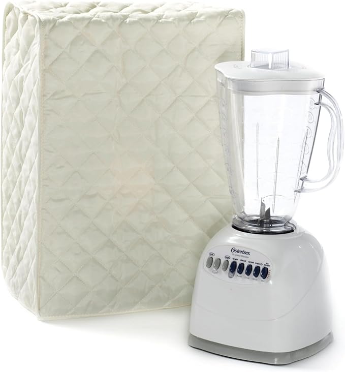 Covermates Keepsakes Blender Cover – Quilted Appliance Protector for Food Processors – Dust & Stain Resistant, Washable Slip‑On Design for Countertop Storage, Cream