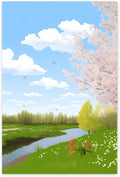 GUAIEUW Spring Grass Growing Diamond Painting Kit 5D Season Themed Diamond Painting - by Number Full Round DIY Art Painting Kit for Adults, Warm Room Decor Personalised Gift 12x18 Inch