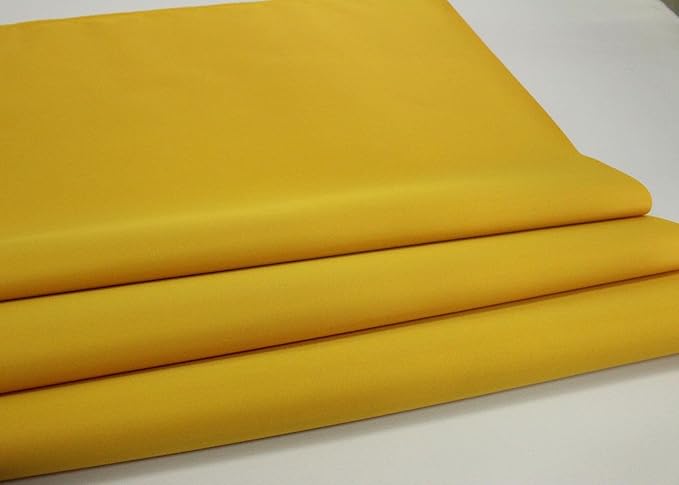 Mybecca Waterproof Canvas Marine Fabric 600 Denier Indoor/Outdoor PU Backing UV Protector Yellow 1 Yard