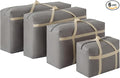 3 Pack 180L Extra Large Moving Bags with Zippers & Carrying Handles, Heavy-Duty Storage Tote Moving Boxes for Space Saving(grey, 3Pack*180L)
