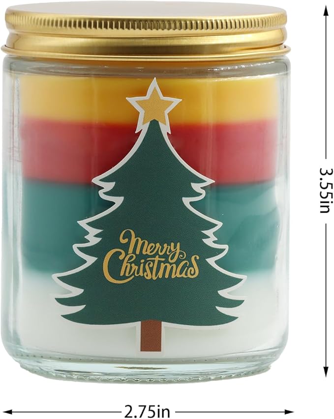 Christmas Candles - Christmas Gifts for Women, Aromatherapy Candle for Home Scented, Natural Soy Wax Pine Scented Candles