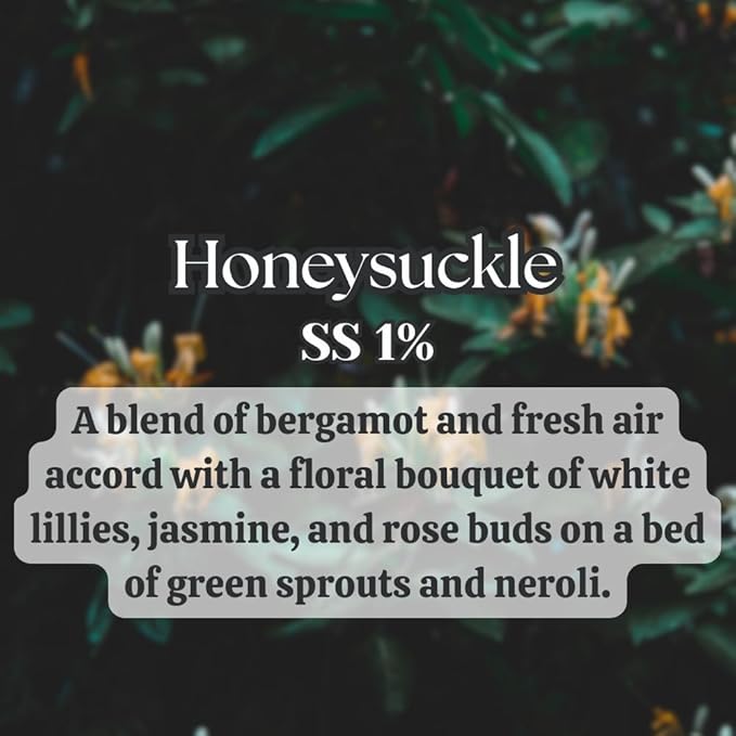 Honeysuckle from Our Floral Collection - 1% SS - Perfect for Adding Aroma to Freshies, Candles, Soaps, and Diffusers - 4oz