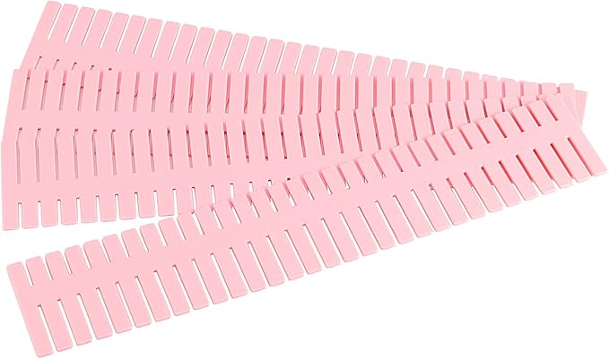 ZOENHOU 60 PCS DIY Drawer Divider Organizers, Pink Grid Drawer Dividers, Adjustable Premium Plastic Organizers for Makeup Drawers Desktop Kitchen Drawer Organizers and Storage, 12.6 x 2.76 Inch