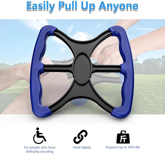 Liberty Lift Standing Aid for Elderly, Lift Assists Standing Aid-Handicap Bar with No-Slip Grip Handles, Portable Lift Aid for Handicapped, Seniors, Obese and Disabled(Blue)