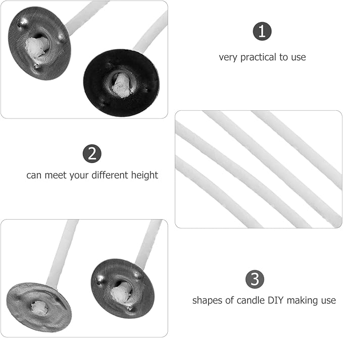 Operitacx 2sets Candle Making Kit Candle Wicks Stickers Holders for Home Birthdays and Parties Easy Use for Creative